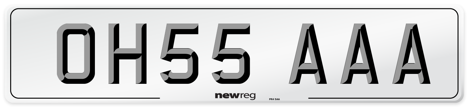 OH55 AAA Number Plate from New Reg